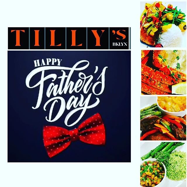 Celebrating all you amazing fathers! We L❤️Ve &amp; Appreciate You @tillysbklyn ❤️🖤❤️ ✨Get 15% off all walk in /to go orders. ✨For online orders, get 1 Free cocktail /Beer with purchase of an entree. (please indicate in the comments section)
.
.
#ti