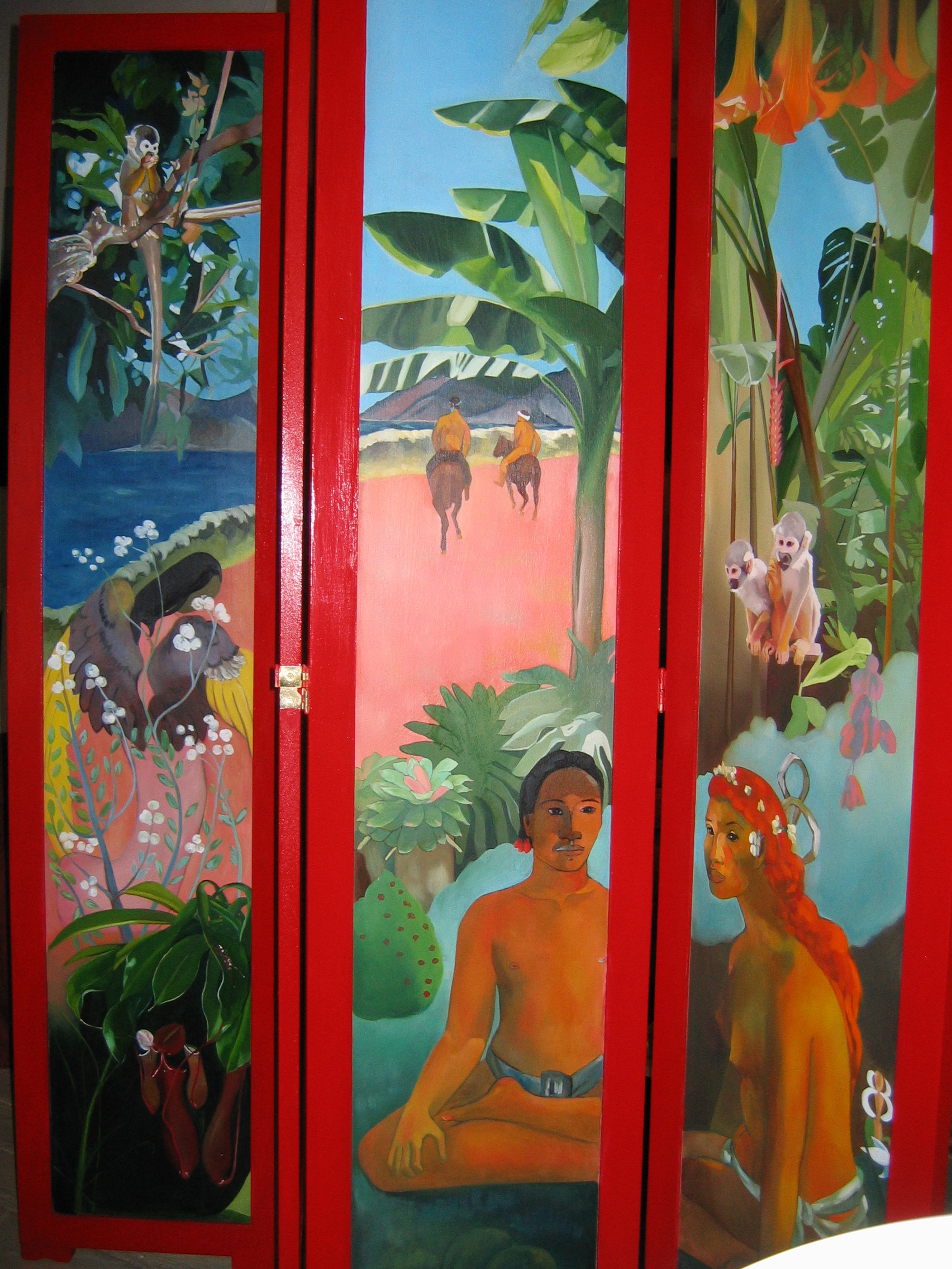 Gauguin-esque screen, detail