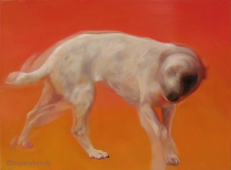 Bacon dog, oil on canvas