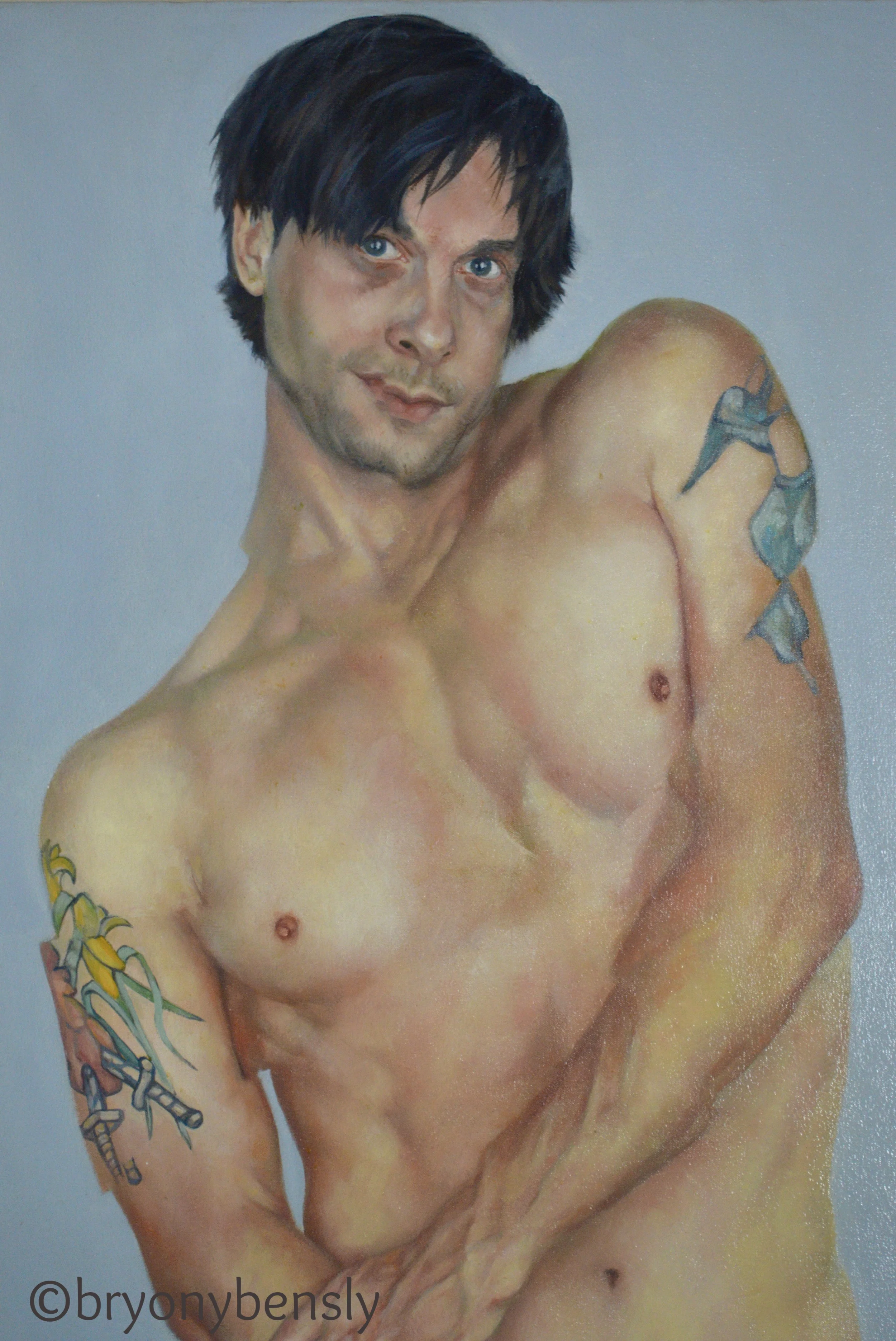 Detail - Fragmented Self, 24" x 72", oil on canvas