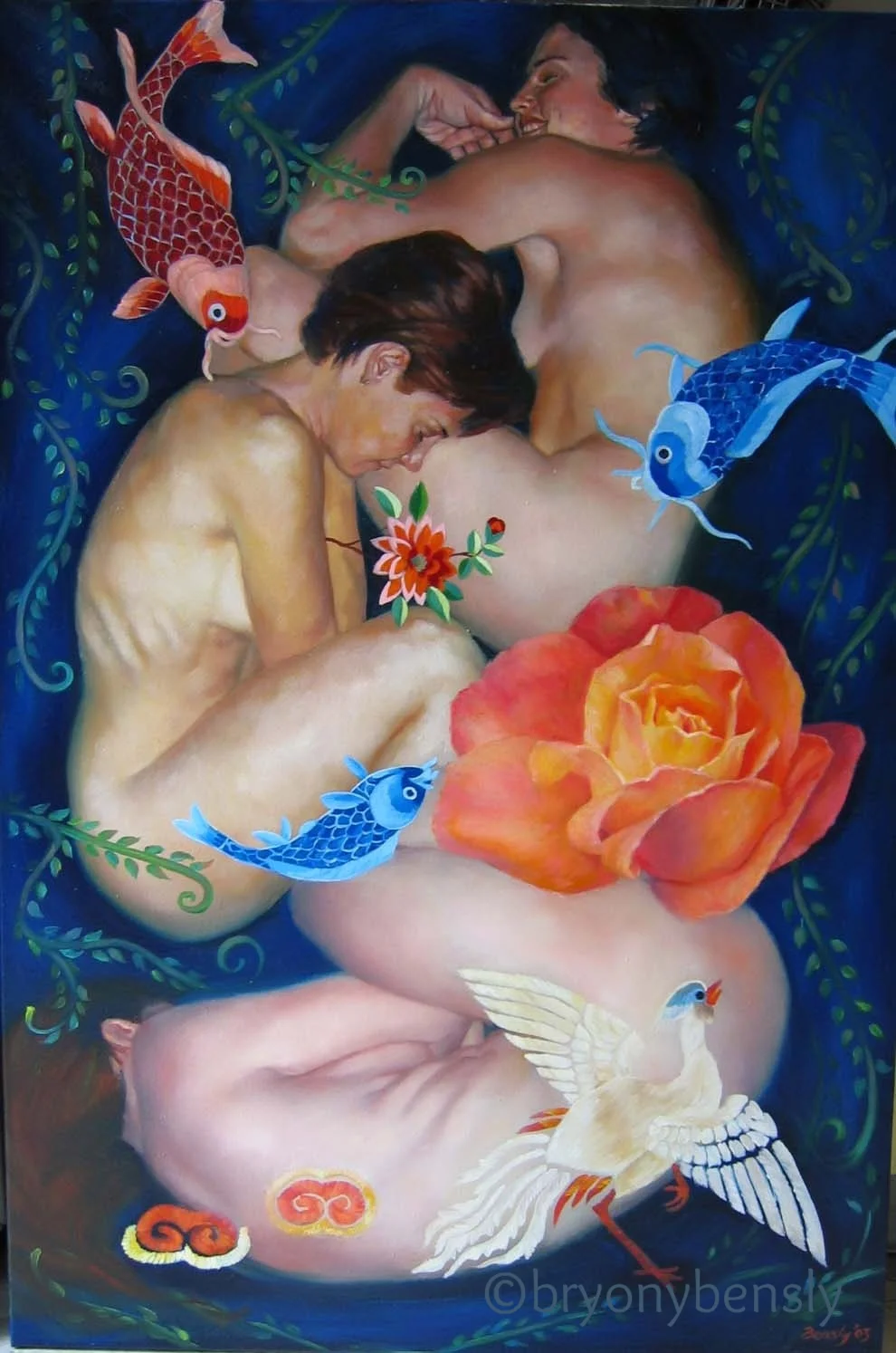 Floating, oil on canvas