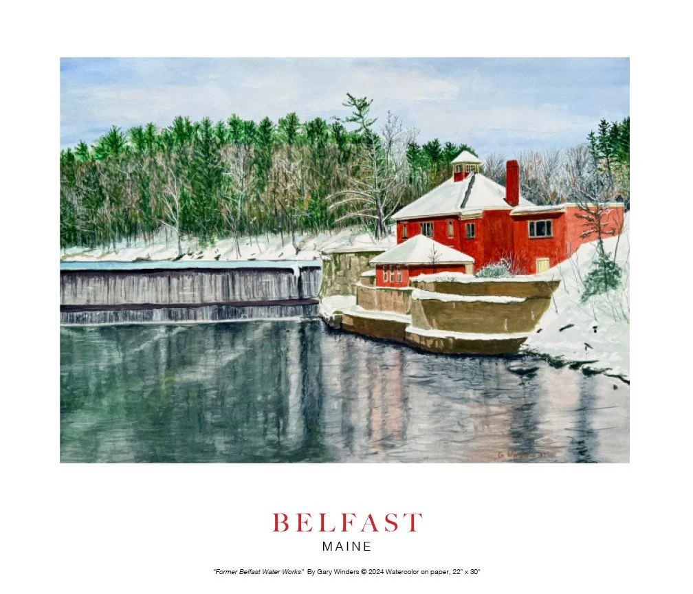 "Little River Solace, The Former Belfast Water Works" print