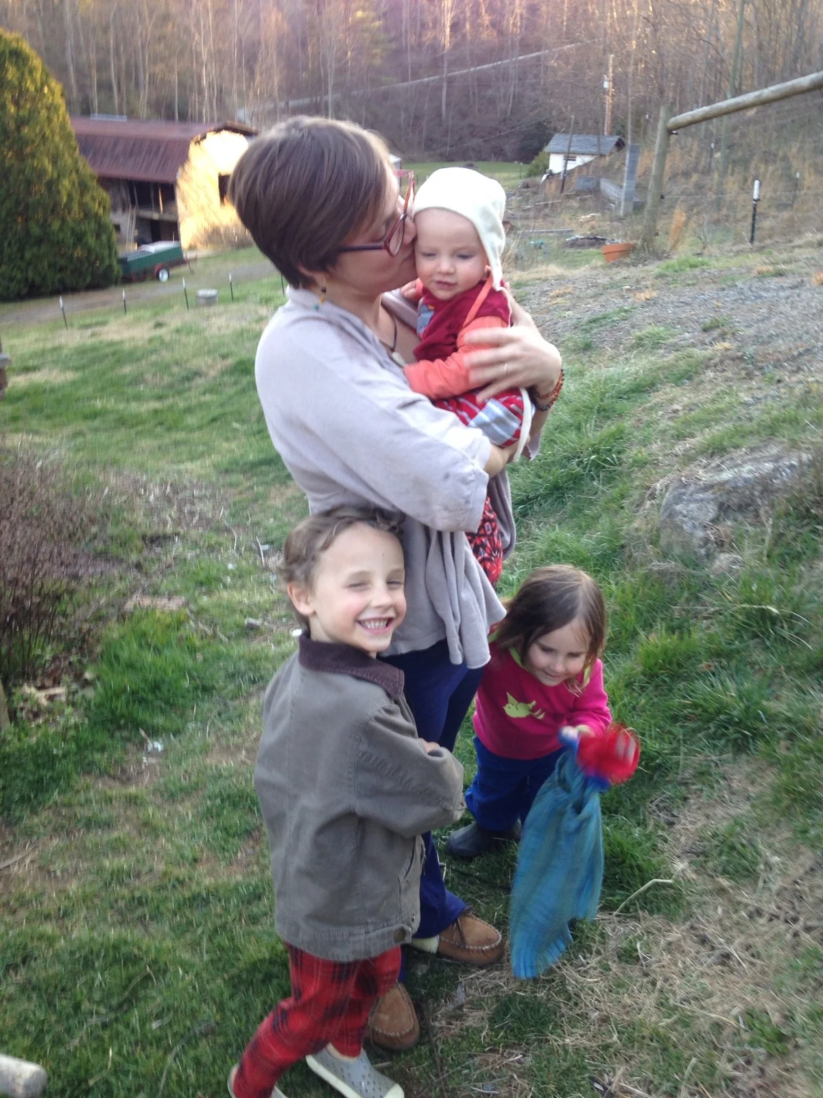 Lis with her children - Malcom, Eve, Theo