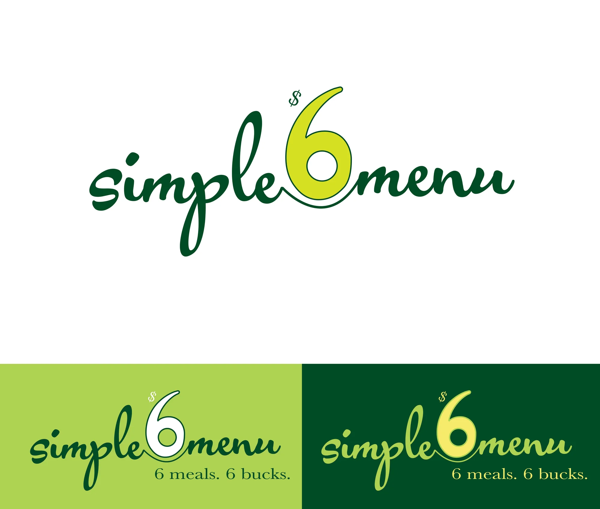 Simple $6 Menu Logo 
