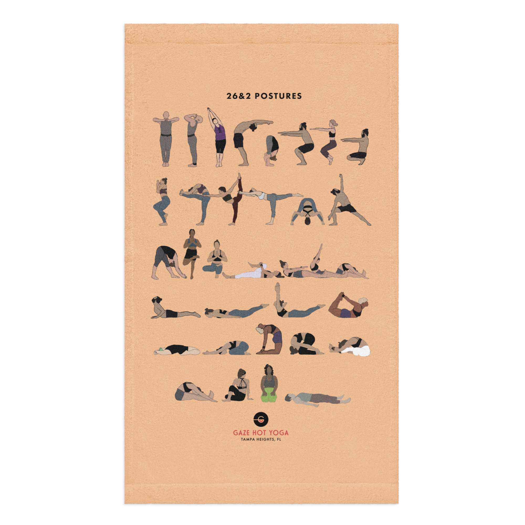 26&2 POSTURES HAND TOWEL - CHILL ORANGE