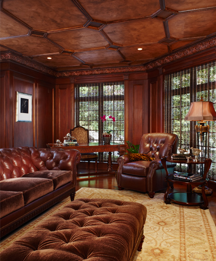 Library with copper ceiling