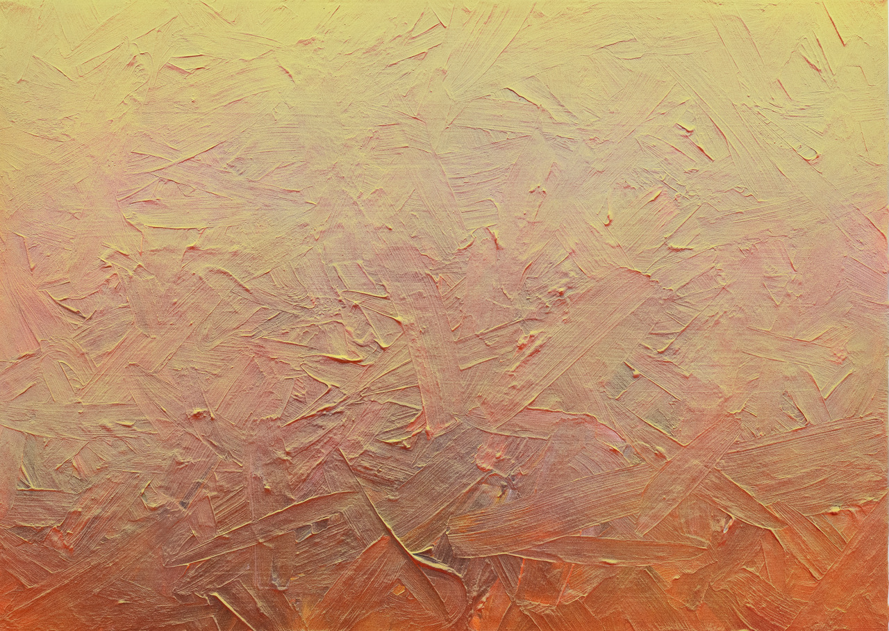 Surfing Particles, 2018, Acryl auf Baumwolle, 50 x 70 cm