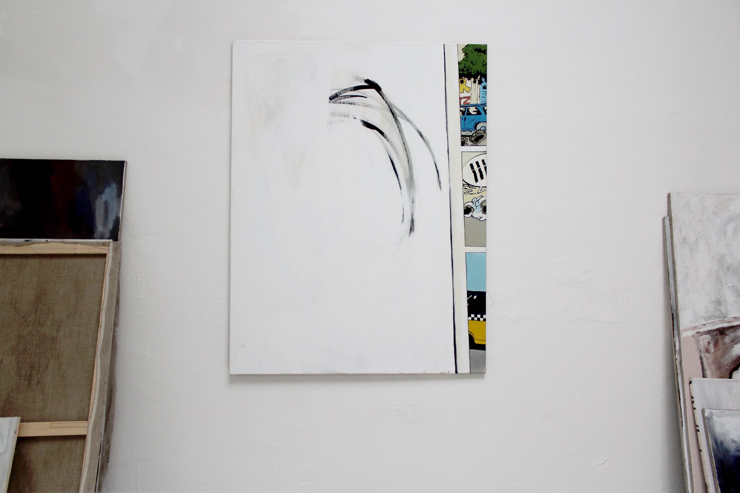 Sophie Ullrich, Gaston Nr. 2, 2016, Oil and dispersion paint on canvas, 130 x 100 cm