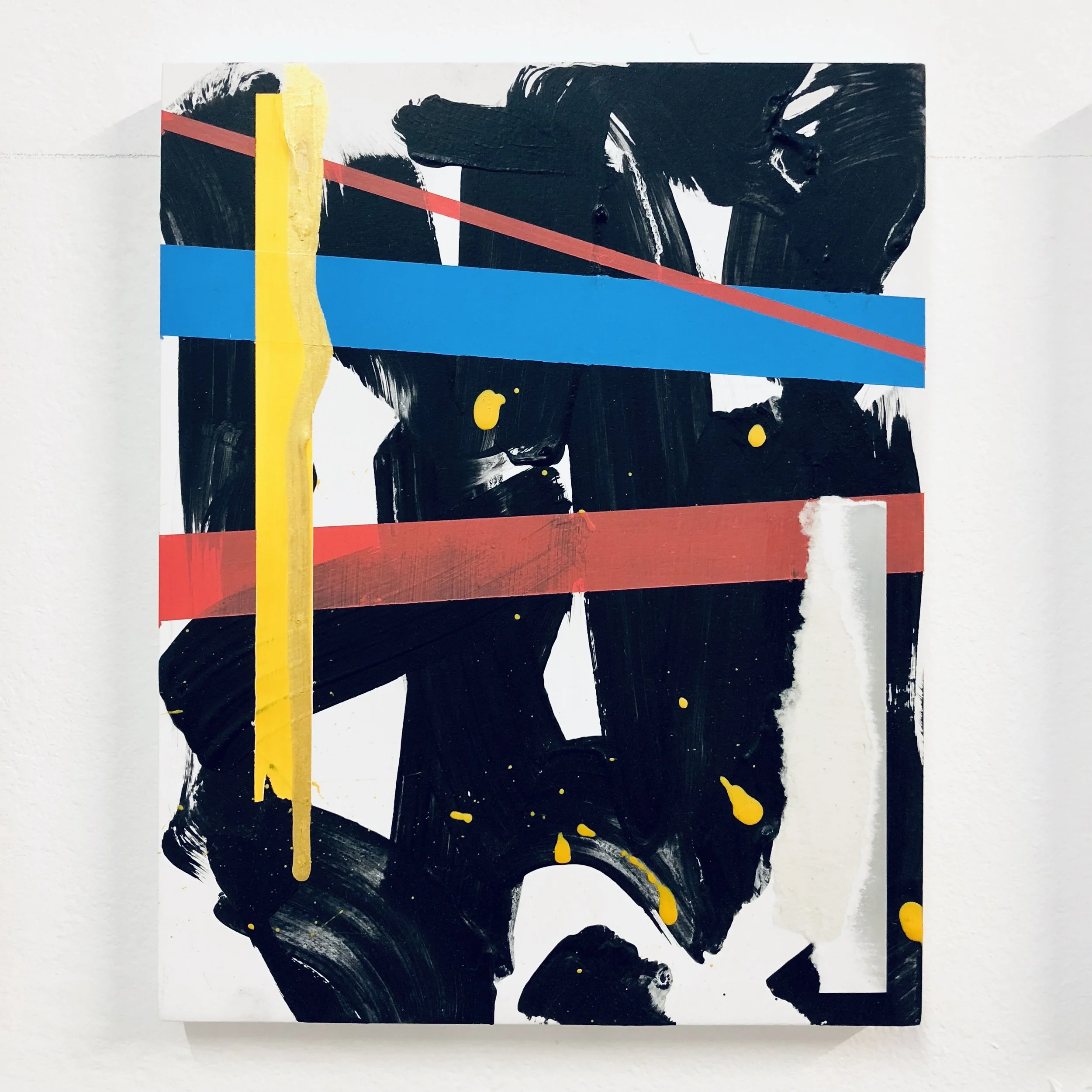 Michal Raz, Love Triangle, Mixed Media on Wood, 20 x 25 cm