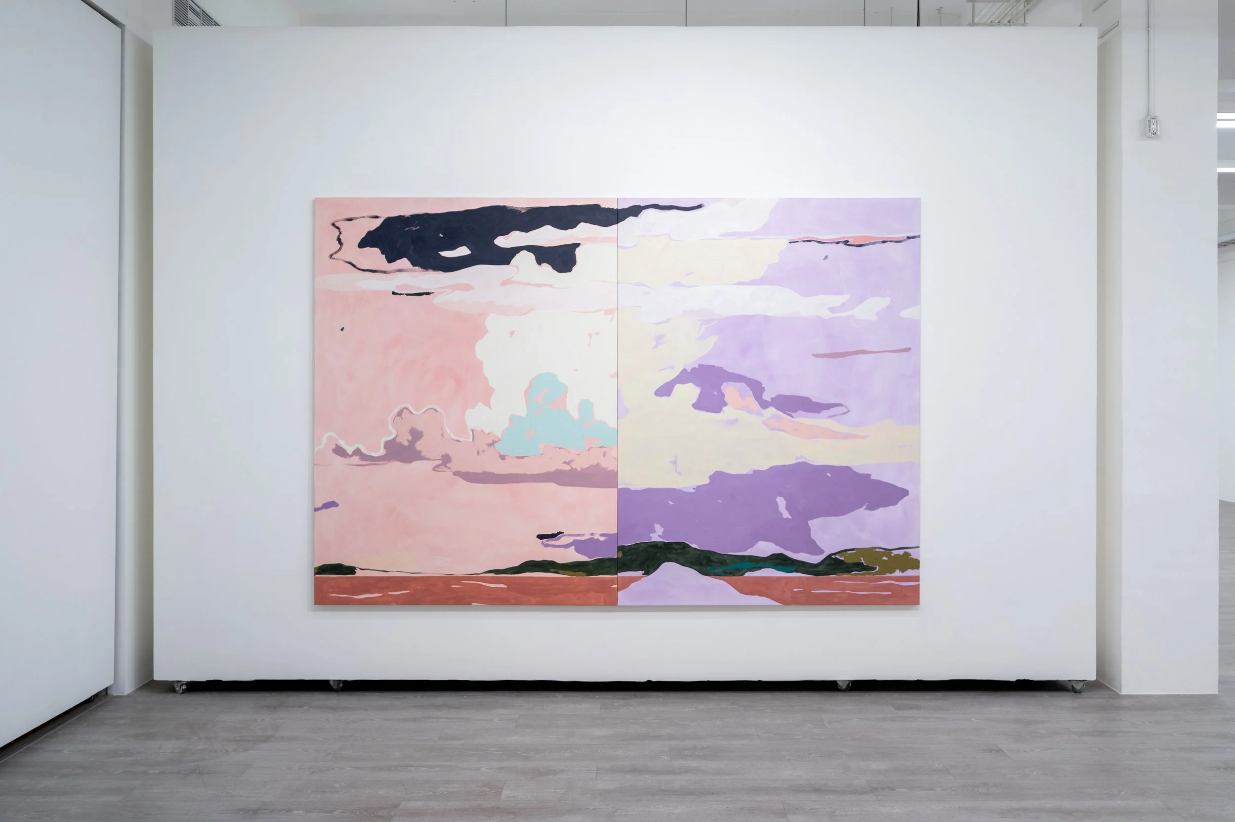 Ausstellungsansicht: Traverse Heights Right to the Edges, Yiri Arts, Teipeh, TW, 2025; Arbeiten: Watching Clouds Passing By