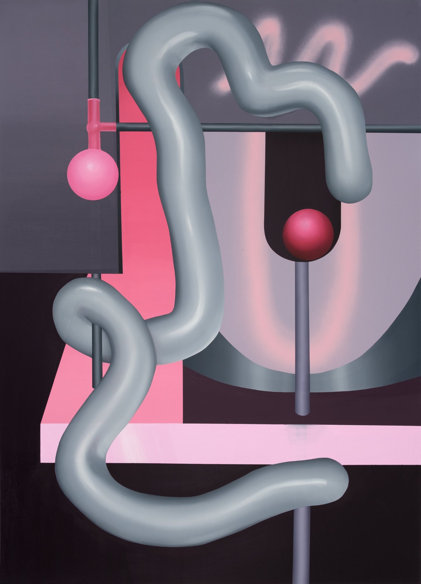 No Tenderness, 180 x 130 cm, Öl und Acryl auf Leinwand, 2025