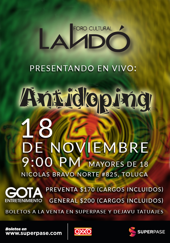 Antidoping 18 de Noviembre en el Foro Landó, Toluca