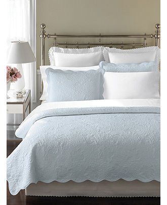 MARTHA STEWART COLLECTION LUSH EMBROIDERY IVORY QUILTED BEDSPREAD RP $220 