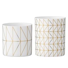 White & Gold Candle Holders