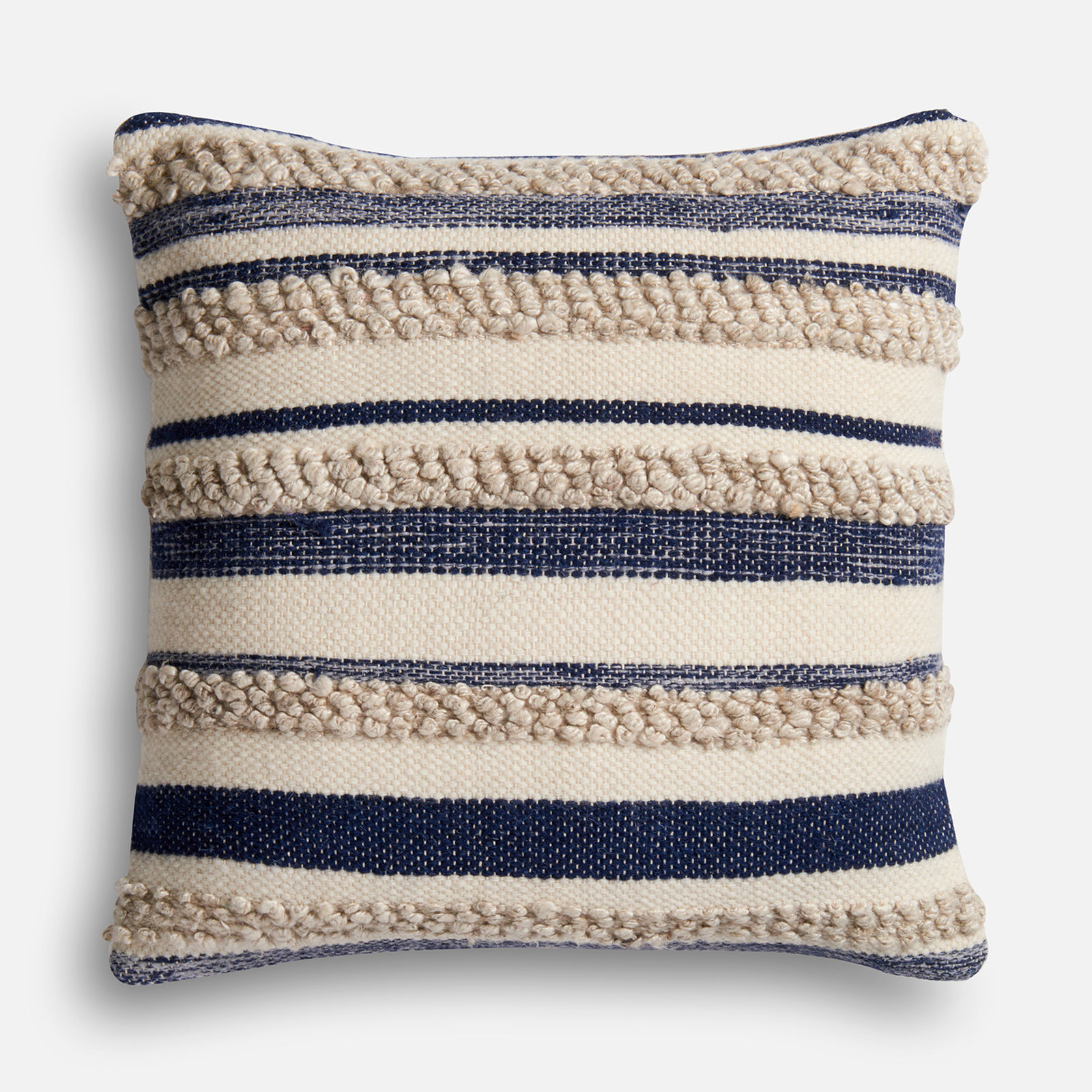 Navy Print Throw Pillow Joanna