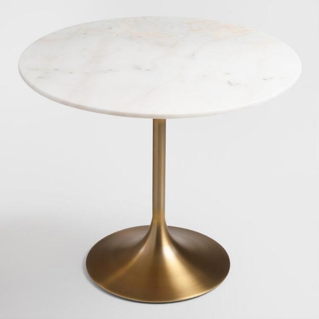 Gold Pedestal Side TAble