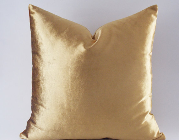 Wtsy Gold Velvet Pillow