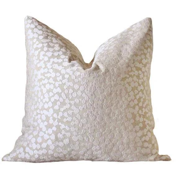 Textured Cream Throw Pillow