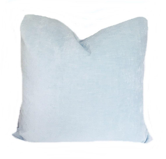 blue throw pillow