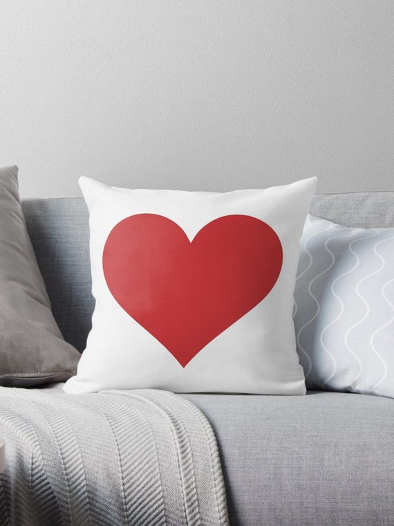 heart throw pillow