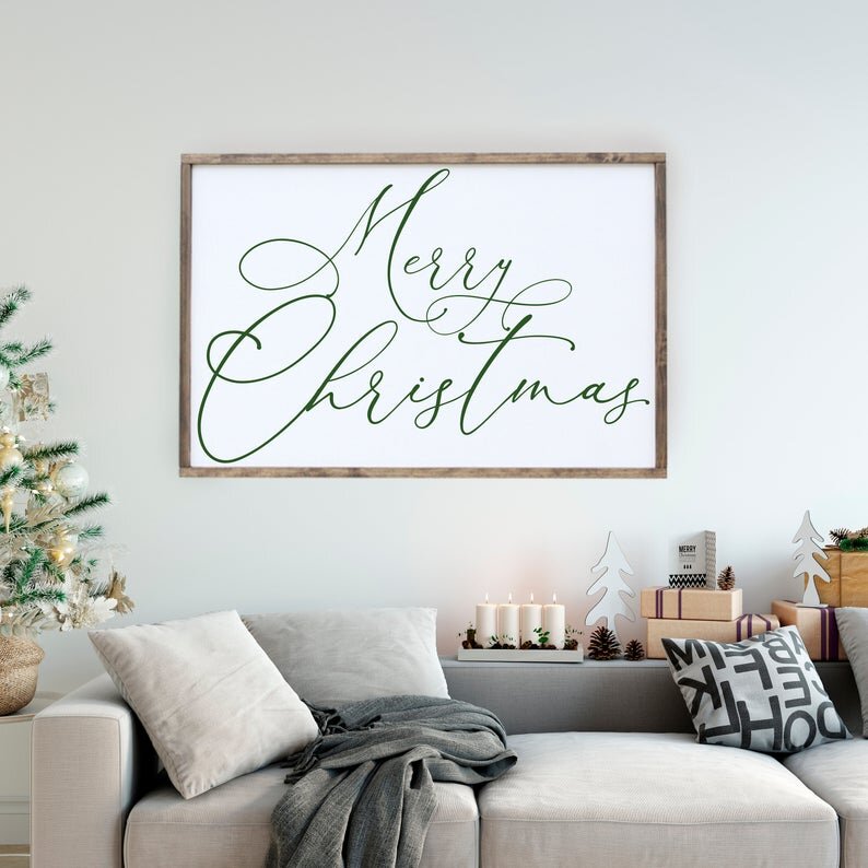 Christmas Sign Etsy