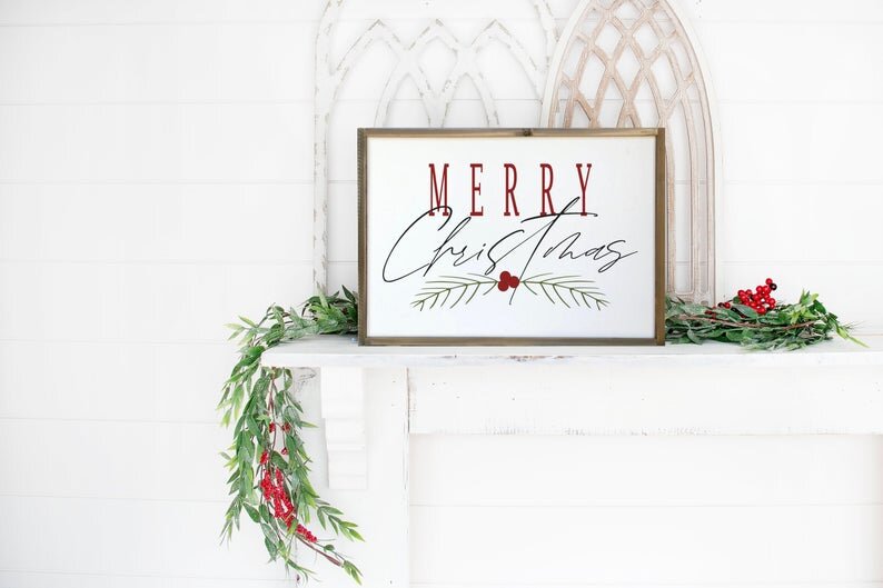 Christmas Sign Etsy