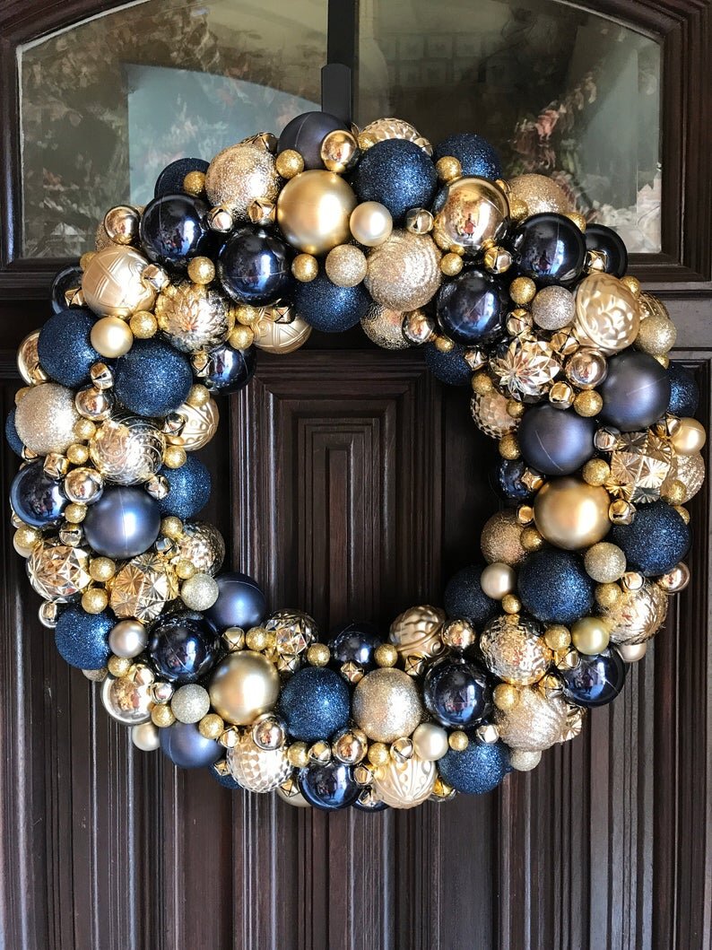 Navy Holiday Wreath