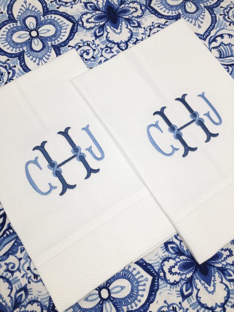 Monogrammed Tea Towels