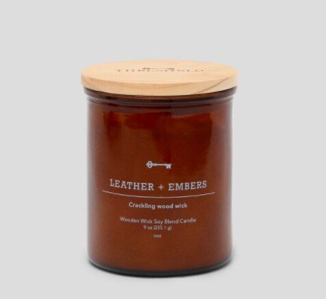 Leather + Embers Candle