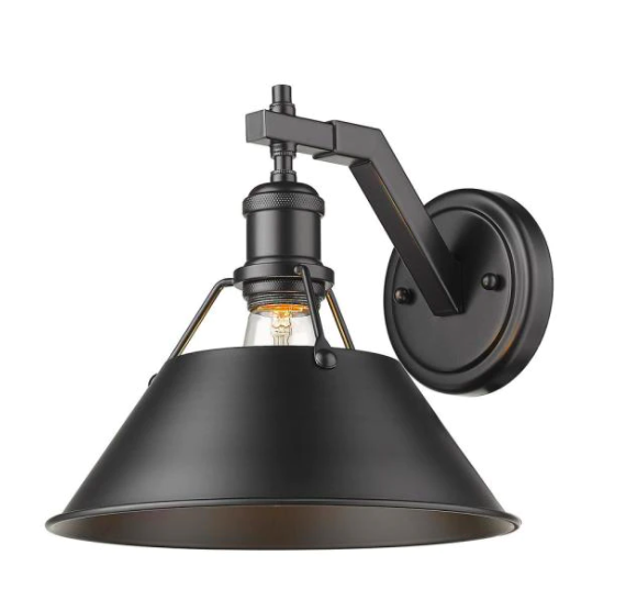 Orwell 1-Light Matte Black Sconce