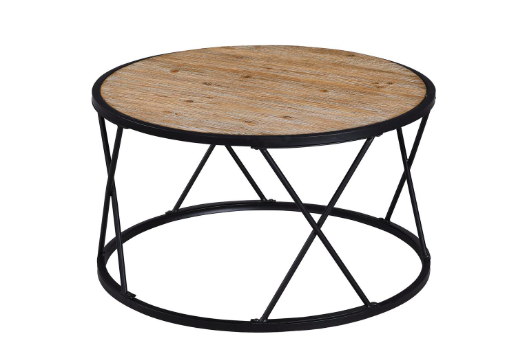  Hover Image to Zoom Bristol 32 in. Black Medium Round Wood Coffee Table