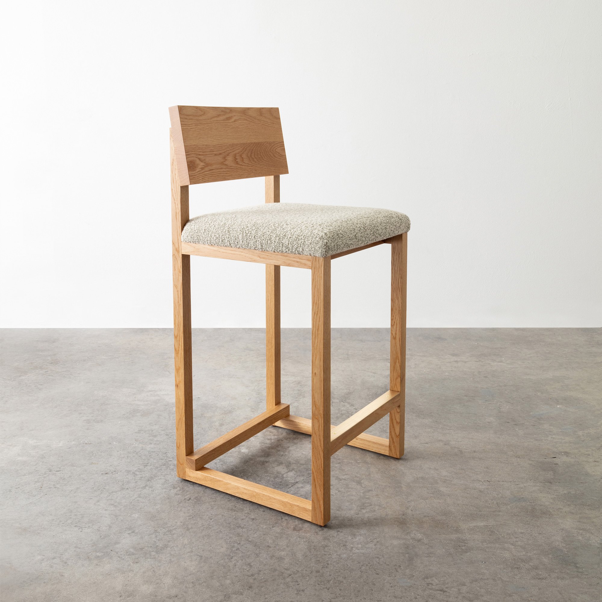 SQ Half Upholstered Counter Stool by Dvid Gaynor Design