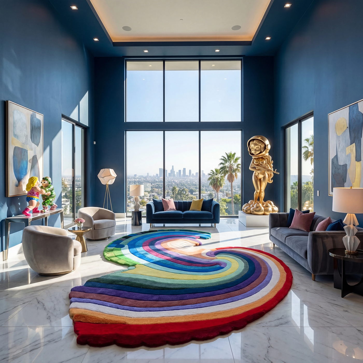 The Wave Rainbow Carpet