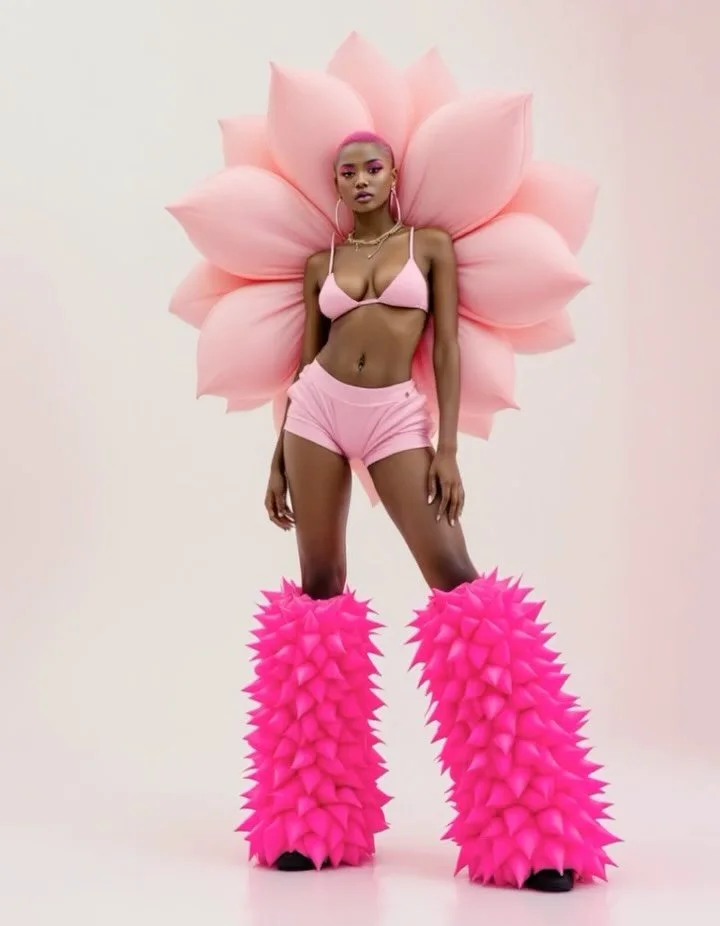 Thorn & Kiss by Ken & Sol 🌹🖤
A collision of softness and edge.
Floral silhouettes reimagined as wearable sculptures—where petals cut and thorns embrace.
This chapter in the Anchorball Look Book grew from red roses into something stran