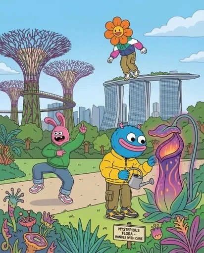 Friends from Low Orbit City remind us to bloom where you are planted.
Even in unfamiliar gravity, something can still take root.

#Anchorball #LowOrbitCity #LuminalPop #BloomWhereYouArePlanted #ContemporaryArt

&copy;2026 Ken Kelleher. All rights res