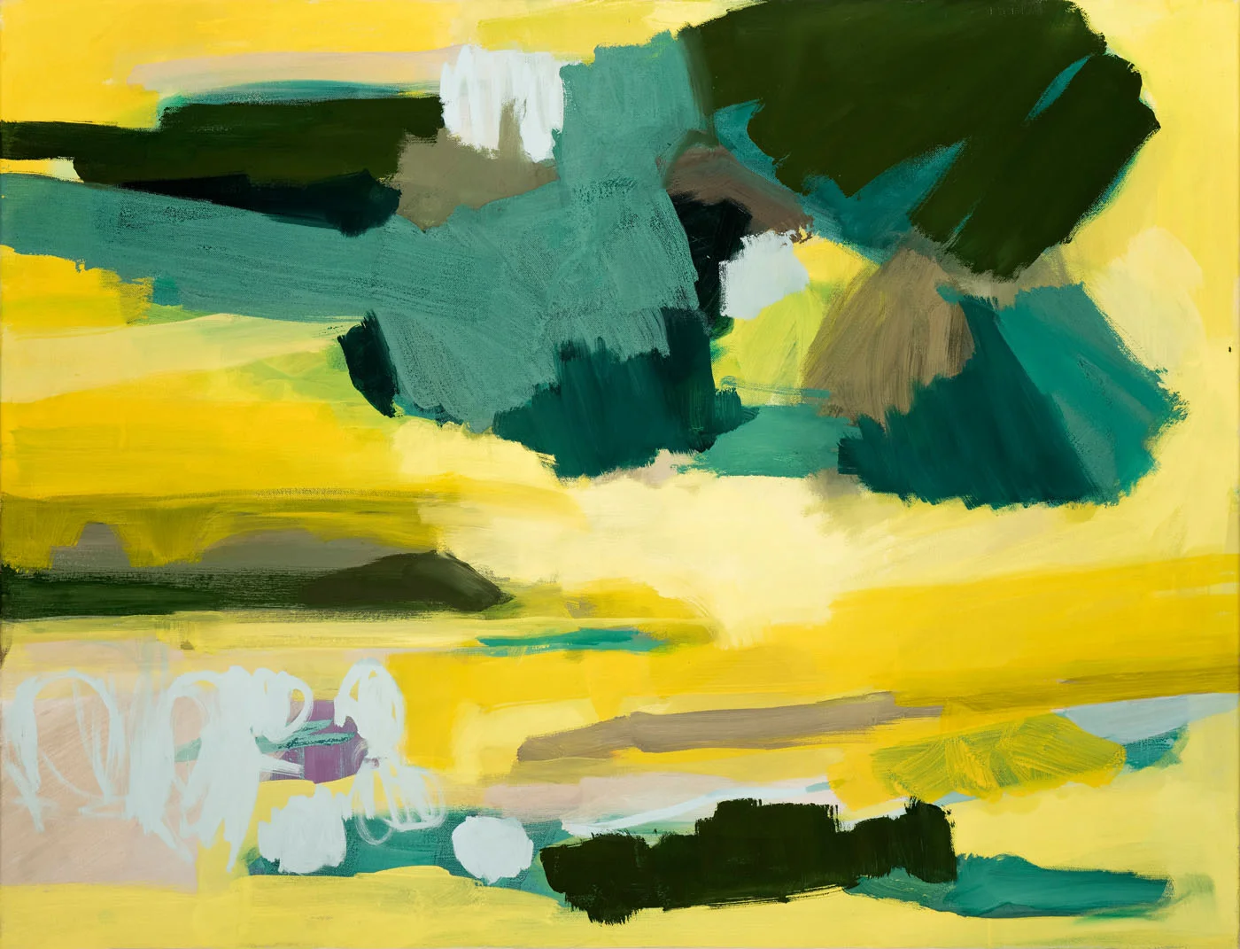 Zitronengelb III, 2015. Acryl + Eitempera, 130 x 100 cm