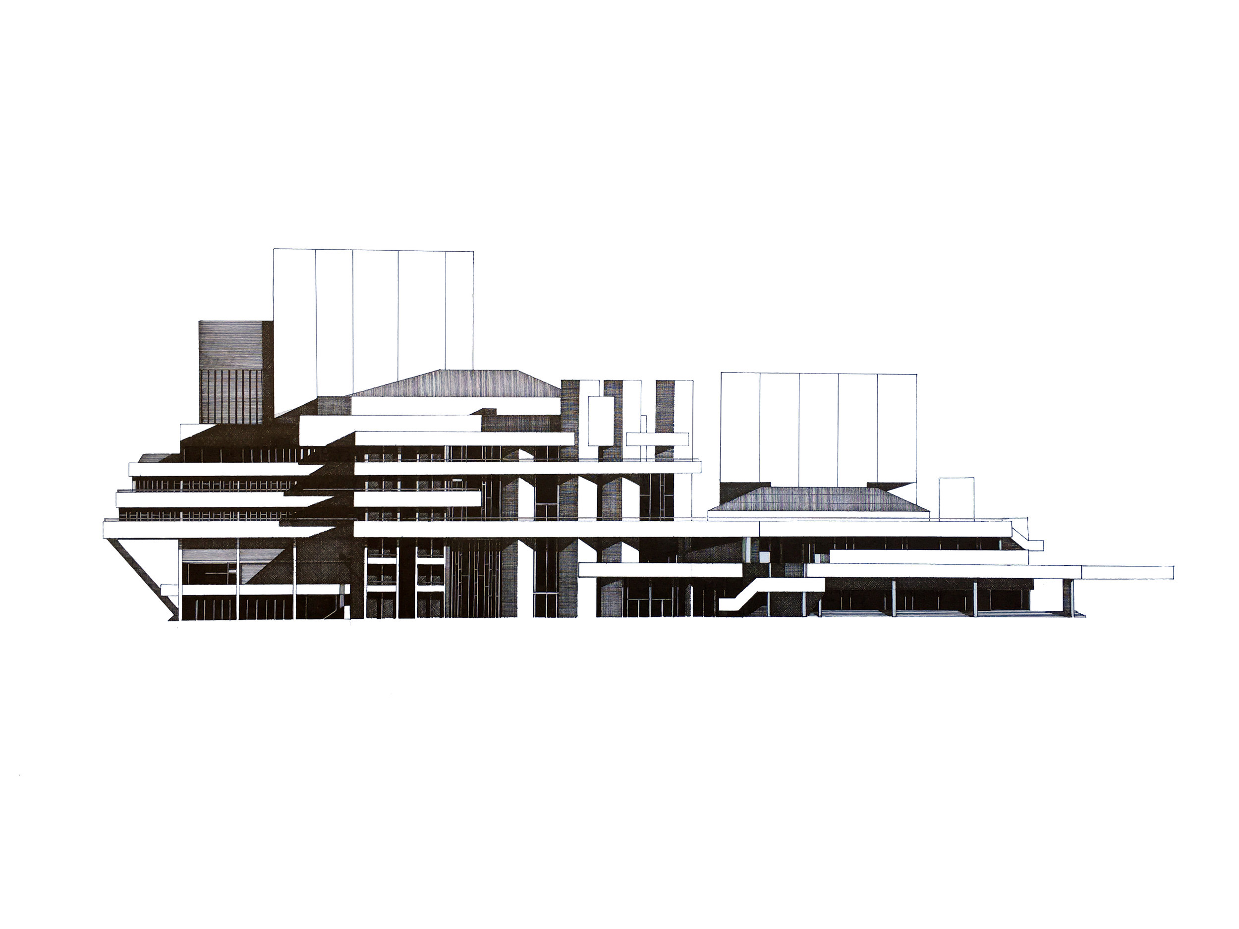  National Theatre. London  North Elevation 