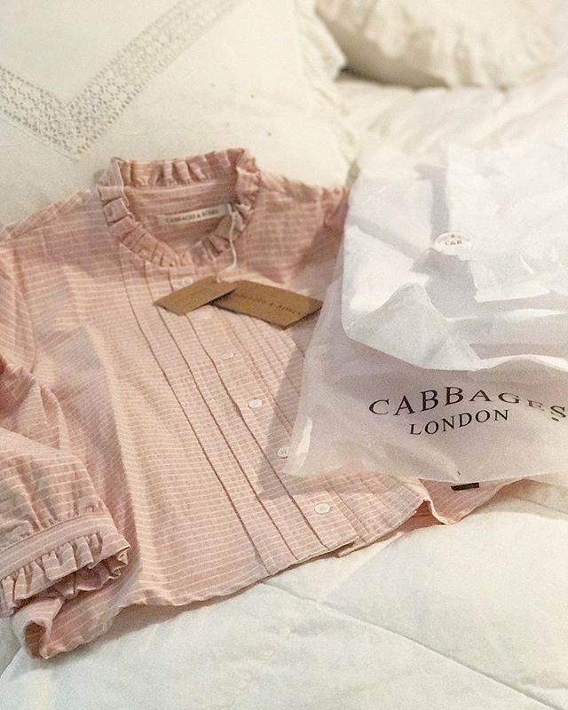a fantastic S A L E means happy mail! @cabbages_and_roses this is the most exquisite shade of pink, I LOVE the fabric, and I cannot wait to wear for upcoming events next month. Thank you for creating such beautiful pieces. #rosewatercottage #cabbages