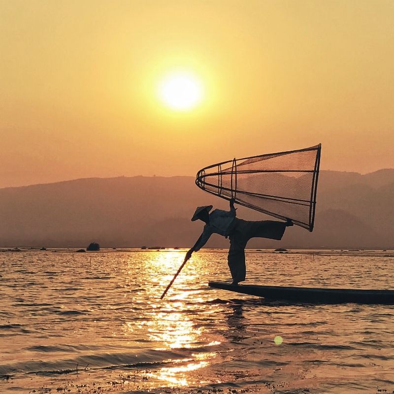 Sunset fishing