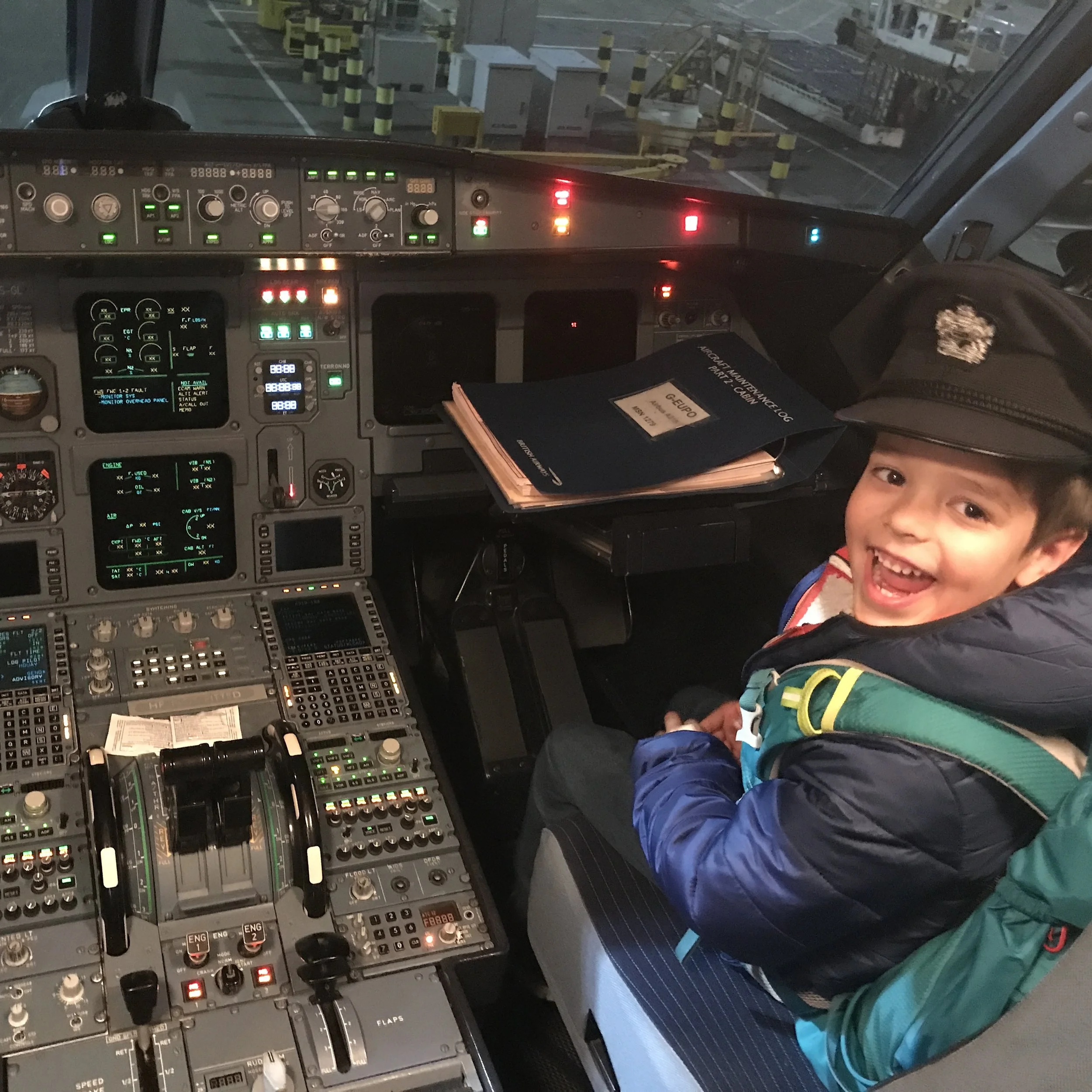 Taking over the flight deck on our journey home