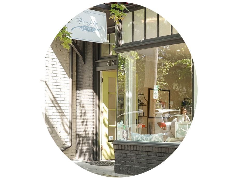 Clean, professional medical spa treatment room with neutral tones at Spa Jolie in Seattle