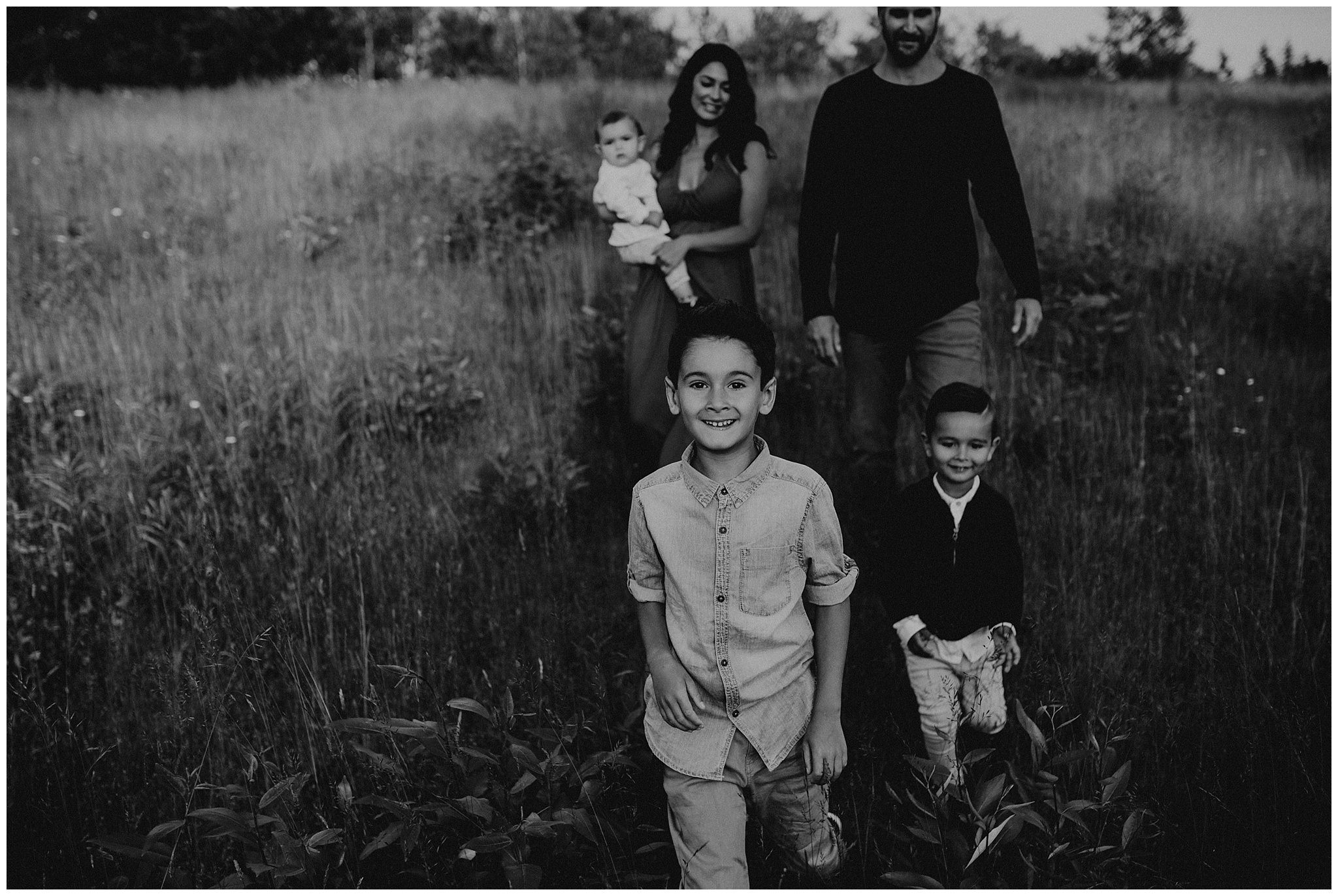 Golden hour family session in Langley British Columbia