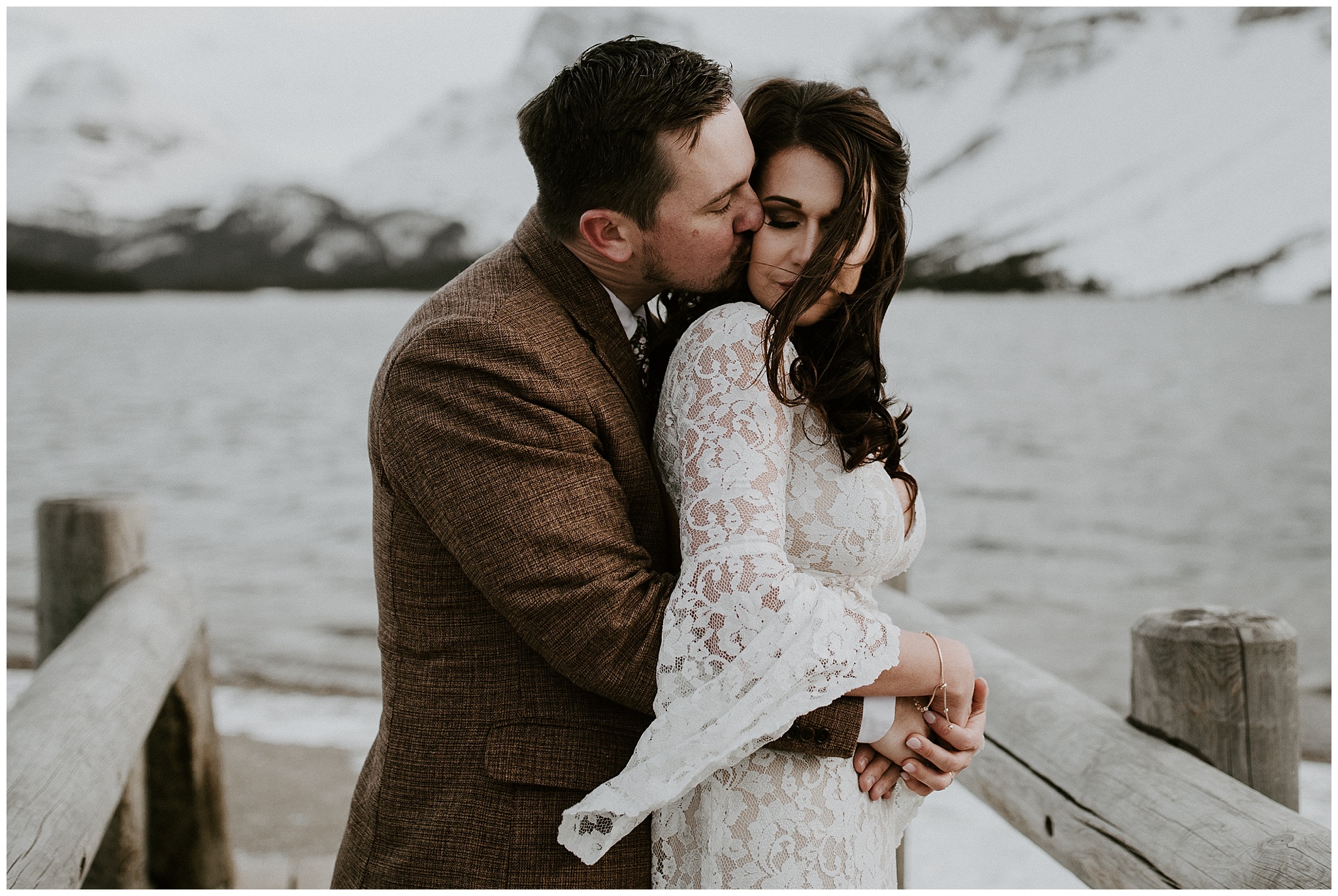 A wedding at Bow Lake in Jasper, Alberta 