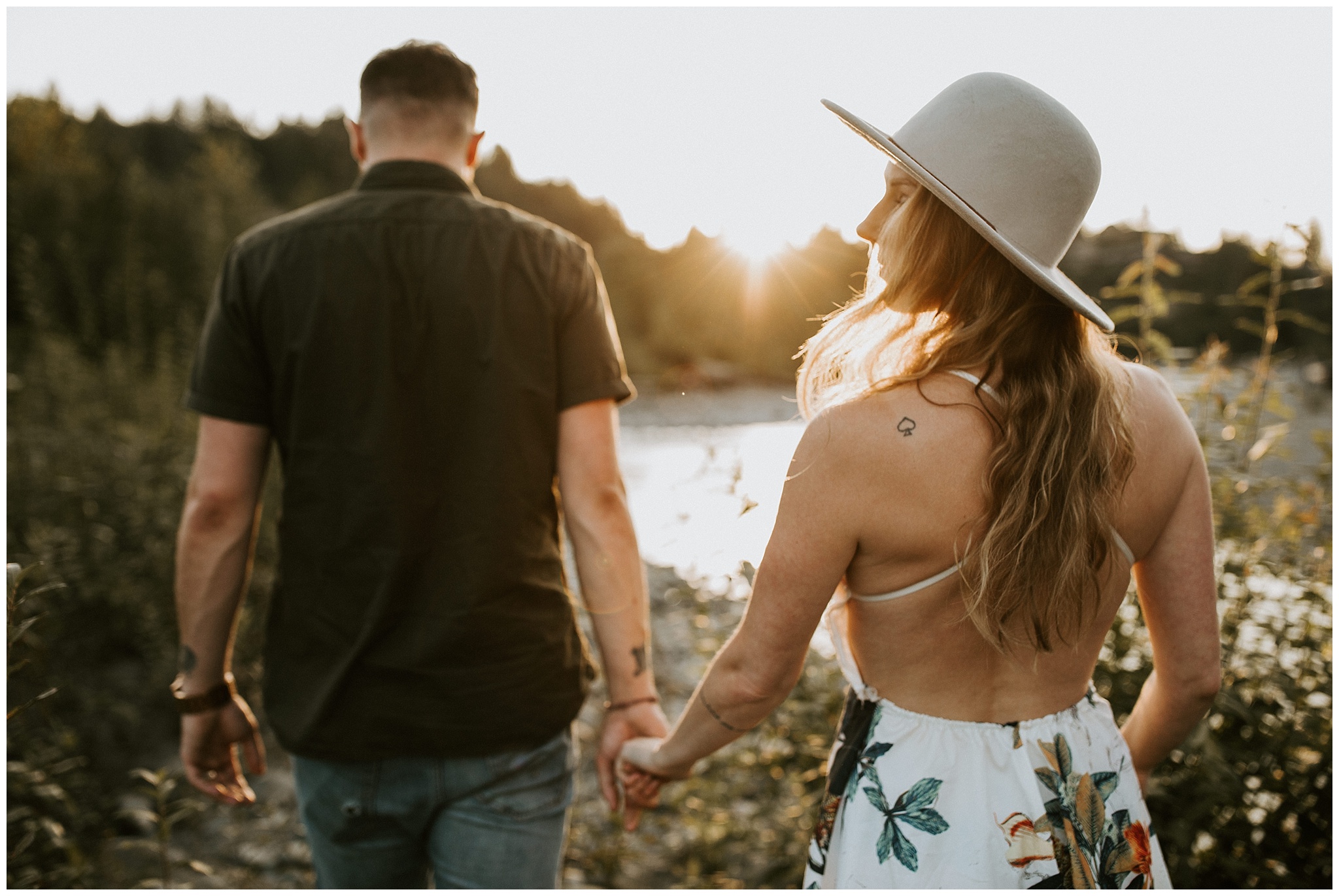 An engagement session by the river in Chilliwack