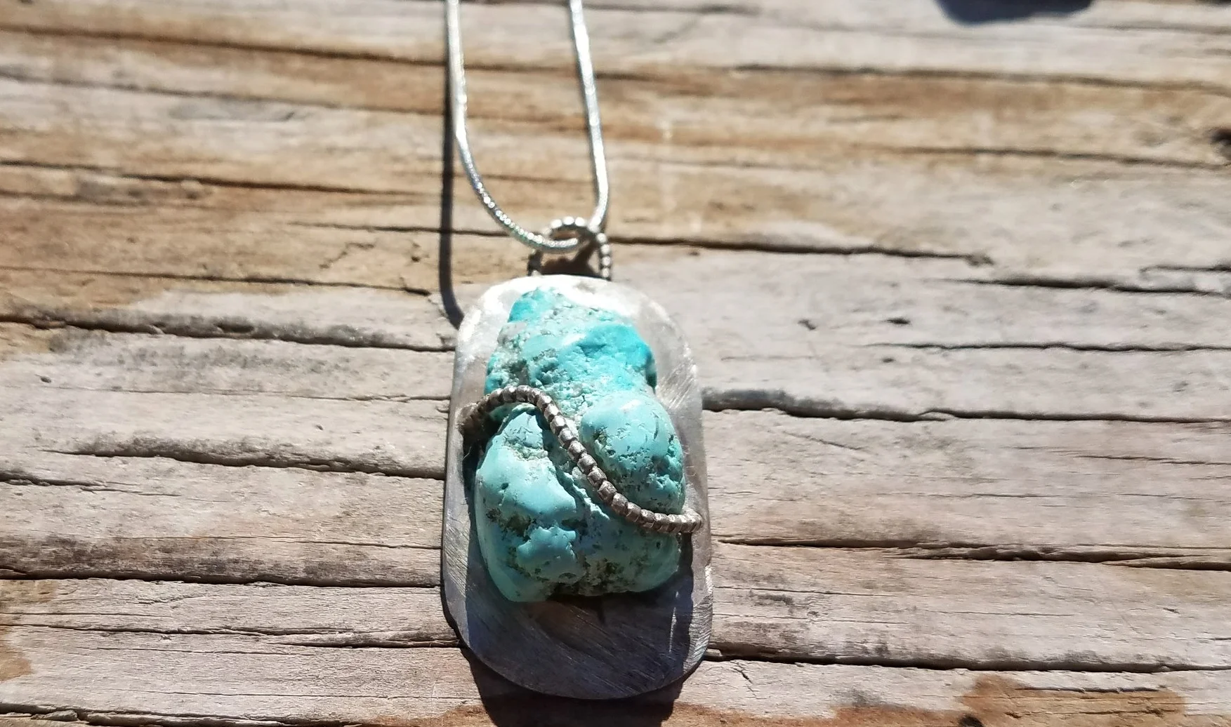 Busby Turquoise Sterling Silver Pendant
