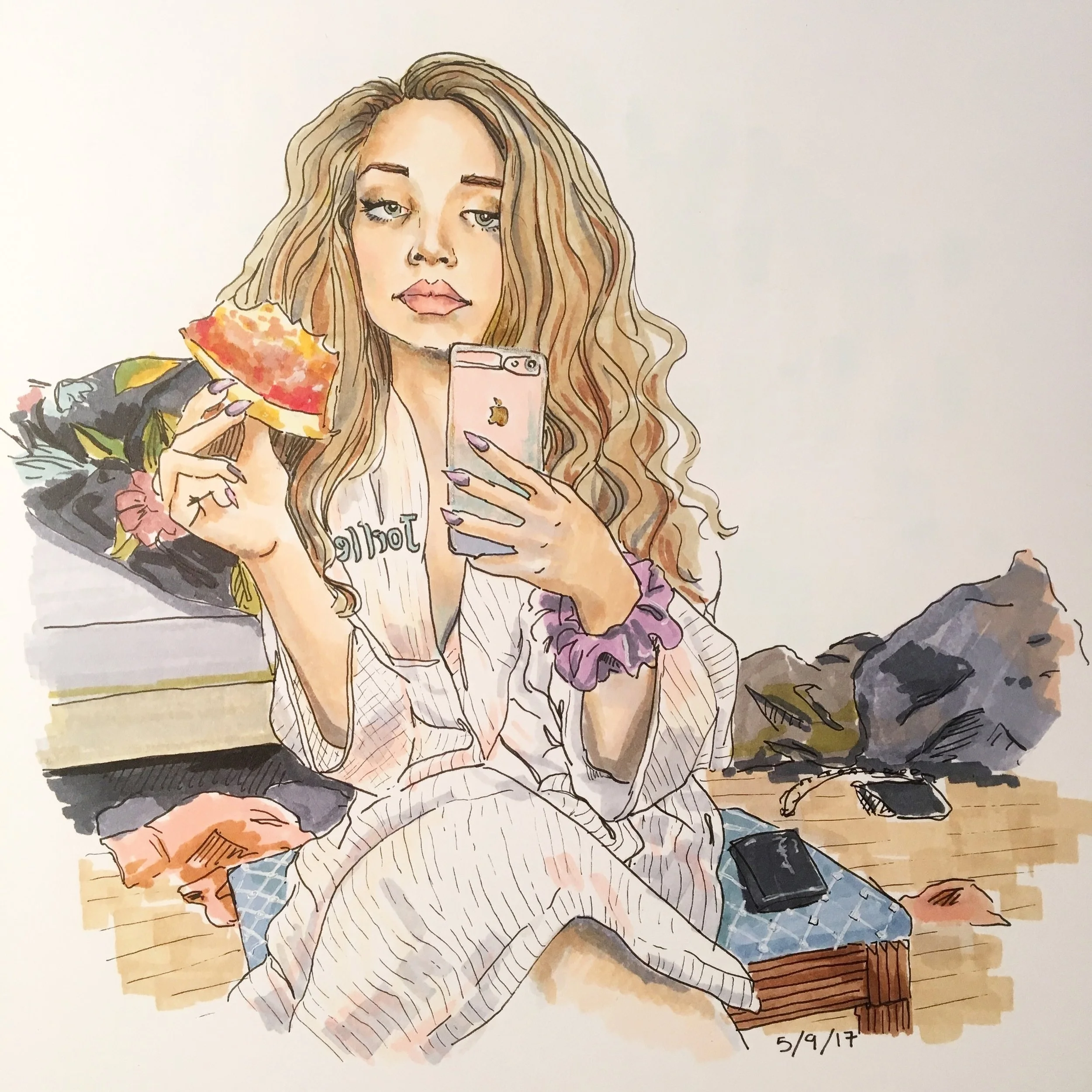 Selfie with Pizza