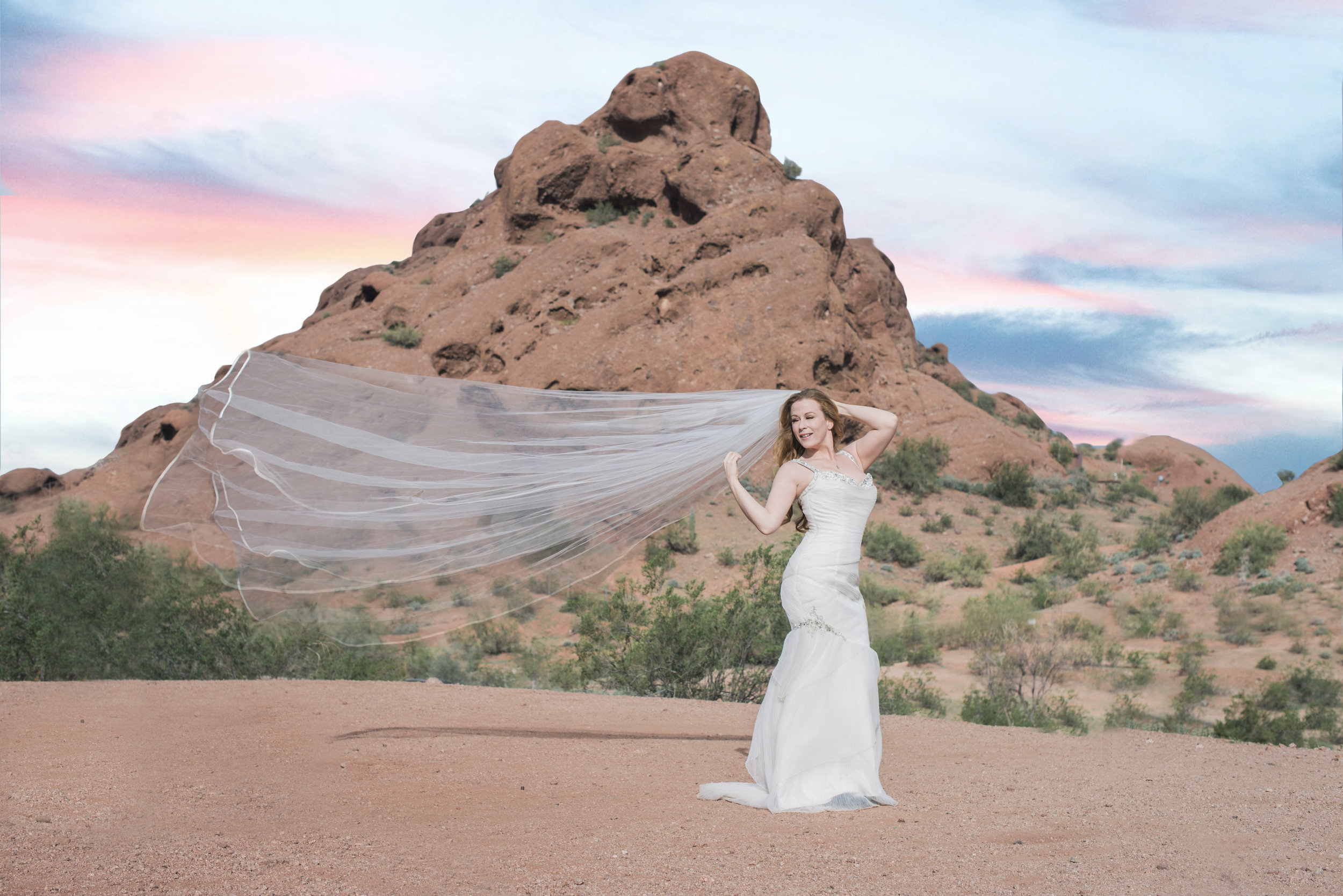 ...and she brought a beautiful veil!