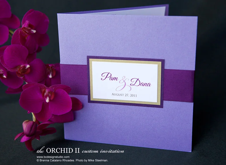The Orchid II Pocket Invitation