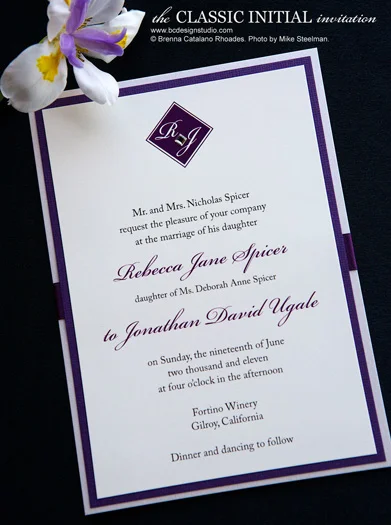 The Classic Initial Invitation