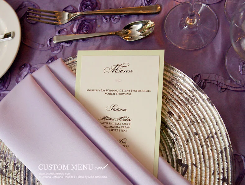 Layered Wedding Menu Card